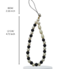 JOYENZA FASHIONS Black and White Pearl Beaded Cell Phone Charm Strap – Handmade Bracelet-Style Lanyard Wrist Strap